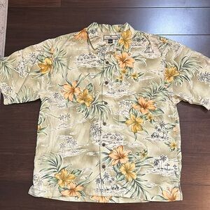 Tommy Bahama 100% Silk Hawaiian Shirt